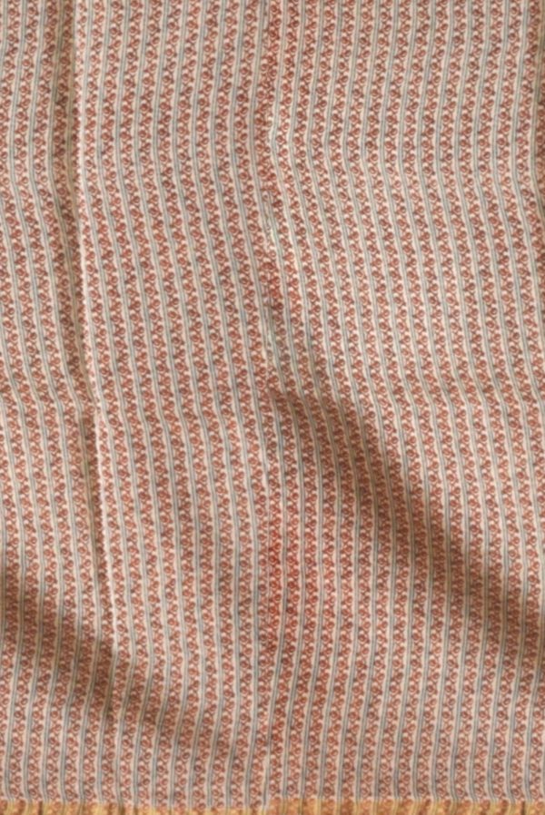 Cream and Maroon Chanderi Silk Cotton Saree K0194012221 2 Blouse