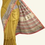 Cream and Printed Chanderi Silk Cotton Saree K0194012209 5 Saree