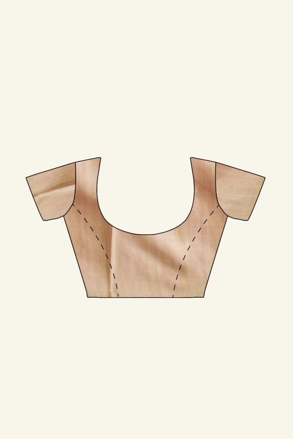 Pink Tussar Silk Saree with Beige Blouse K0202130301 1 Blouse Concept